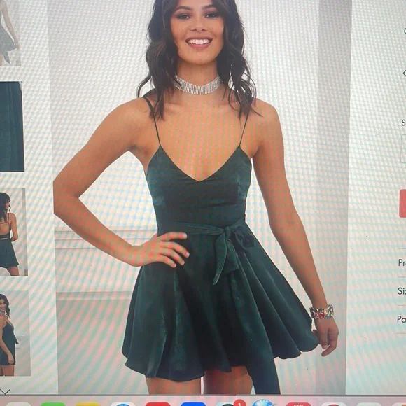 lucy in the sky green dress A-line Spaghetti Straps Pleated Tulle Prom Dress, Green / 18 main image 1